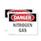 Signmission Nitrogen Gas Danger Sign, Plastic, 10in W x 7in L, 2PK OS-2PACK-DS-P-710-L-2457 - alternate 1